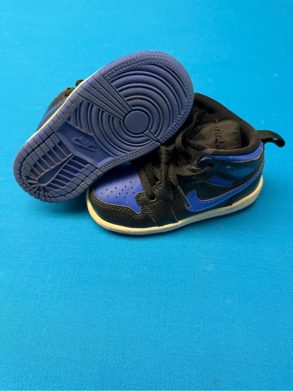 Nike Kids' JordanBlack & Royal Blue High-Top Sneakers